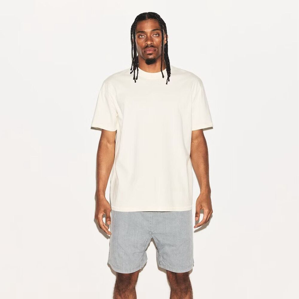 Skims Relaxed Cotton T-Shirt Ecru Size Medium TP-TSH-5701M